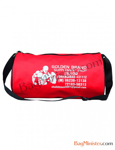 Red Polyester Gym Bag with...